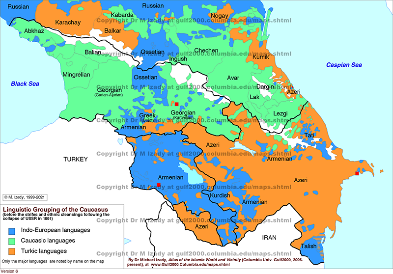 Caucasus, Linguistic Grouping