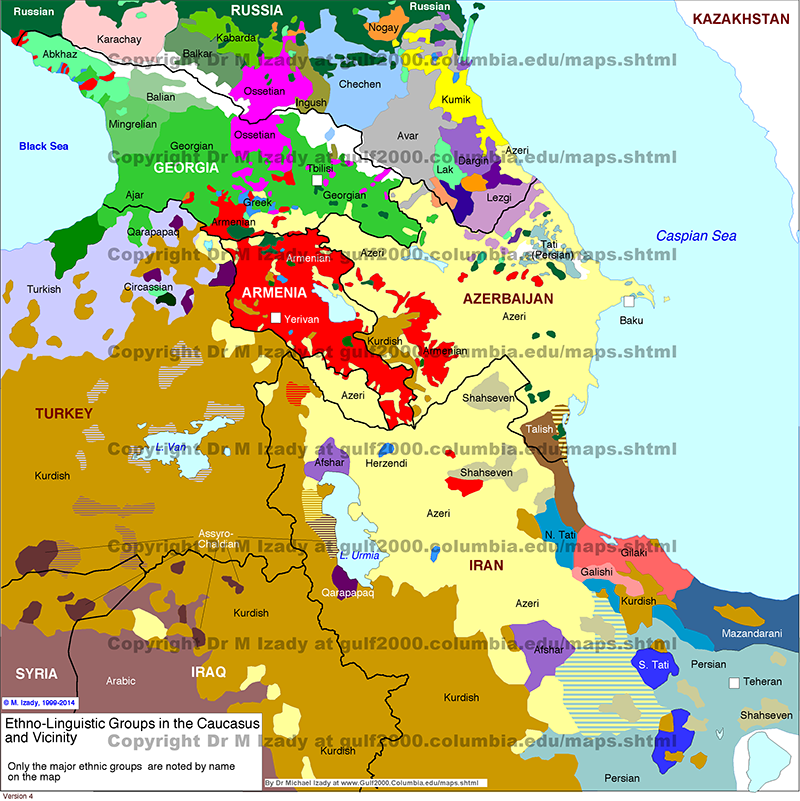 Caucasus and Vicinity, Ethno-Linguistic Groups
