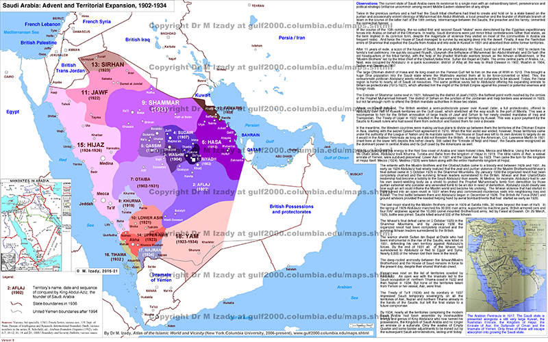 Saudi Arabia, Advent and Territorial Expansion: 1902-1934