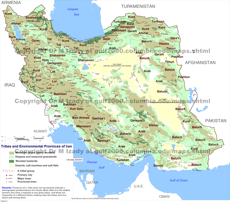 Iranian tribes and environmental provinces