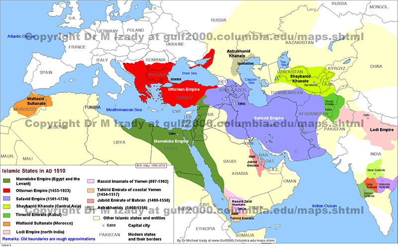 Islamic States ca. AD 1510 (summary)