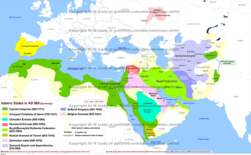 Islamic States in AD 985 (summary)