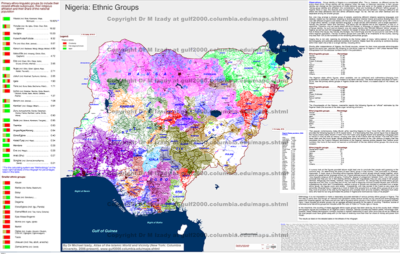 Nigeria, Ethnic composition (detailed)