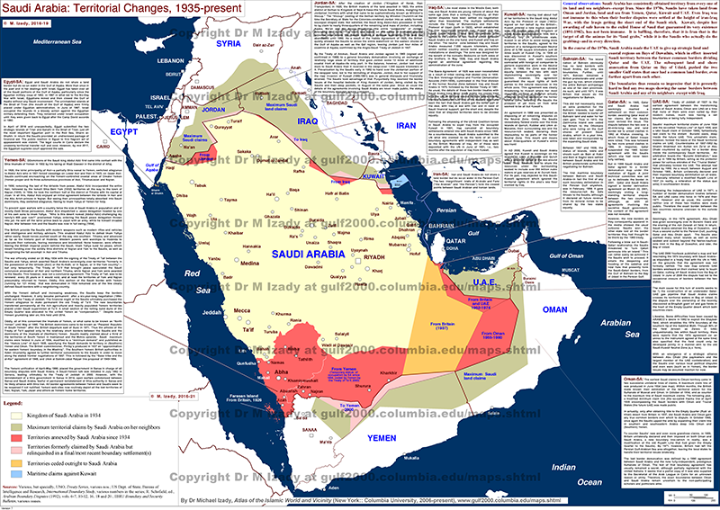 Saudi Arabia, Territorial Expansion and Boundary Issues: 1934-Present