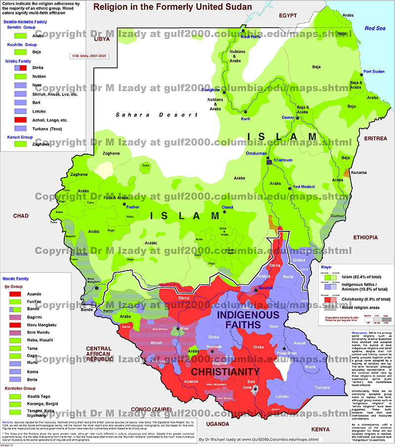 Sudan (formerly united) Religious Composition